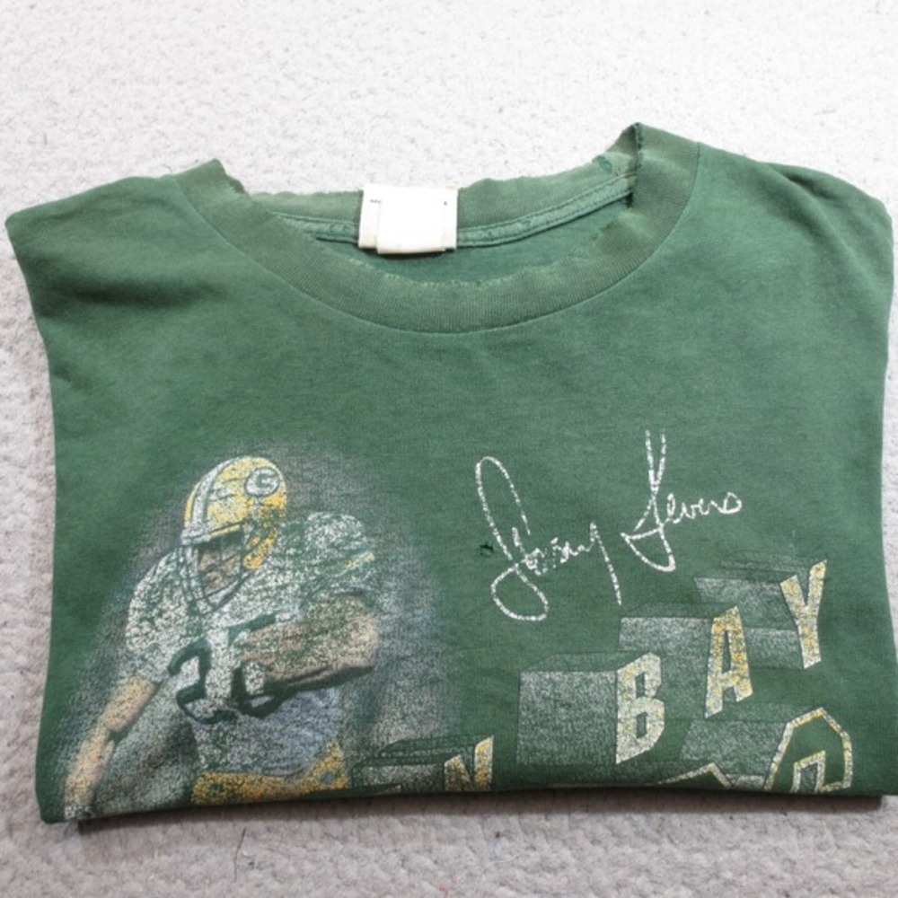 Vintage Green Bay Packers Jerry Kramer Shirt XL Mens XL Football Sport Attck 90s - Picture 2 of 16